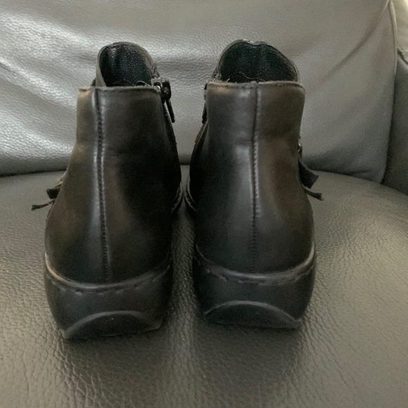 Rieker Black Ankle Boots Size EU 37 / US 6.5 - Picture 3 of 11